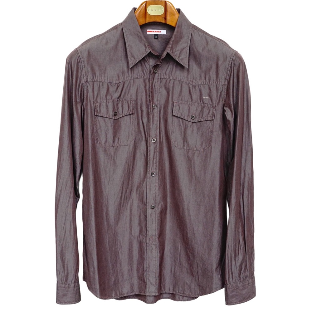 Prada Logo Print Western Shirt